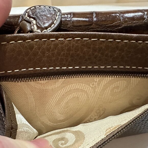 Brighton Bella Luna Small Leather Wallet Clutch Crossbody Brown - Picture 5 of 6